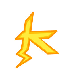 Thunder storm font design, alphabet leters vector illustration, Alphabet style, Alphabet Line Fonts, Thunder flash Storm