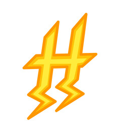 Obraz premium Thunder storm font design, alphabet leters vector illustration, Alphabet style, Alphabet Line Fonts, Thunder flash Storm