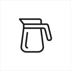 coffee pot icon minimalist design art