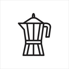 coffee pot icon minimalist design art