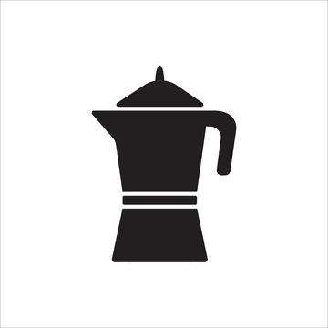 coffee pot icon minimalist design art