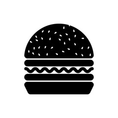burger icon vector. fast food symbol