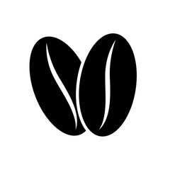 coffee bean icon vector. used for coffee symbols, coffee shop logos and more