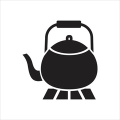 coffee pot icon minimalist design art