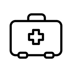 first aid kit line icon illustration vector graphic 