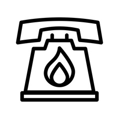 emergency call line icon illustration vector graphic 