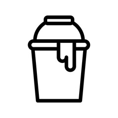 bucket line icon illustration vector graphic