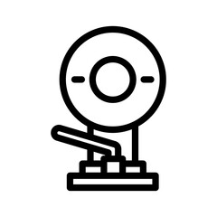 bell alarm line icon illustration vector graphic