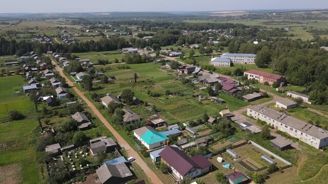 Local suburban village with low rise buildings