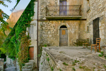 Fototapeta na wymiar Borgo fantasma di Buonanotte, Abruzzo, Italy