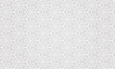 Seamless repeat geometric flower line design illustration