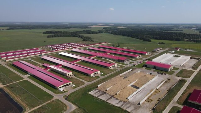 Agricultural factory with storehouses and processing equipment