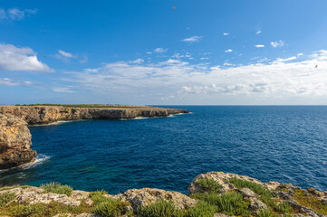 Fototapeta na wymiar Sac des Blat Creek in western Menorca Island, Spain.
