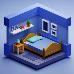 Cartoon bedroom