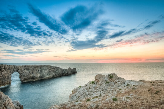 Den Gil bridge in Menorca, Spain.