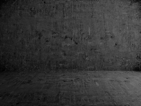 concrete black room