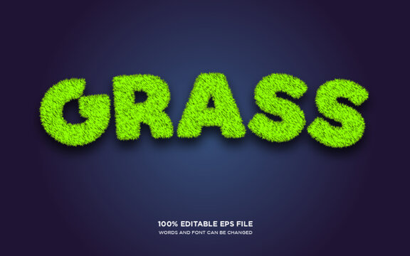 Grass editable text style effect
