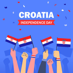 Croatia Independence Day ,croatia Flag vector llustration