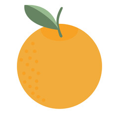 orange fruit with leaf