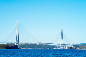 Russky or Russian Bridge is cable-stayed bridge in Vladivostok, Primorsky Krai, Russia. Bridge connects Russky Island and Muravyov-Amursky Peninsula sections of city across Eastern Bosphorus strait