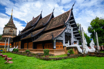 Obraz premium Beautiful Wat Lok Molee Temple in Chiang Mai, Thailand.