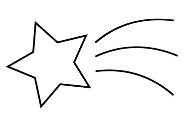 イラスト素材　流れ星