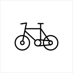 Bicycle icon on white background. Vector illustration.