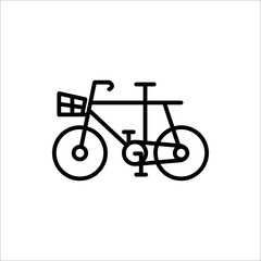 Bicycle icon on white background. Vector illustration.