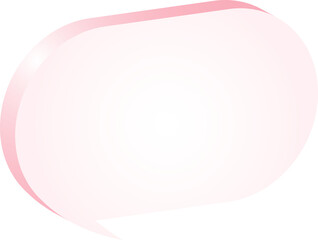 pink speech bubble 3d