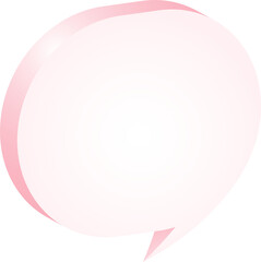 pink speech bubble 3d