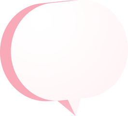 pink speech bubble 3d