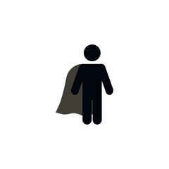Super hero vector icon. Success person simple logo.