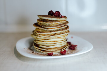 stack of pancakes with syrup