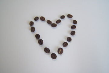 コーヒー豆　ハート