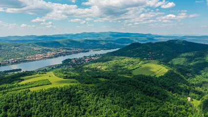 landscape with hills and blue sky