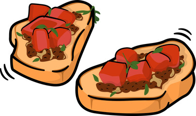 Bruschetta Appetizers Baguette	
