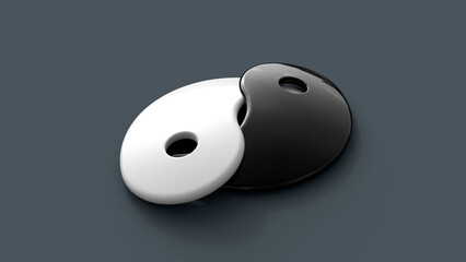 Illustration of a yin and yang symbol
