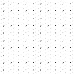Square seamless background pattern from geometric shapes are different sizes and opacity. The pattern is evenly filled with small black pickaxe symbols. Vector illustration on white background