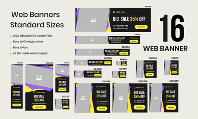 Big Sale Offer Web Set Banner Design For Social Media