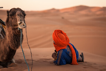 Beduine in der Sahara