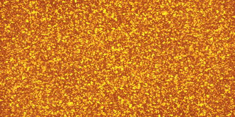 Abstract bright and shiny golden glitter background, light glowing golden texture, blurry golden bokeh with particles, beautiful and bright golden background for creative design and decoration.