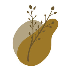 Aesthetic Blob with Leaves 