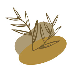 Aesthetic Blob with Leaves 