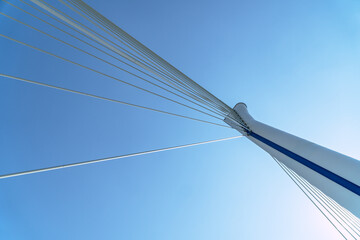 The new bridge Monostor between Slovakia and Hungary connecting the cities of Komarno and Komarom