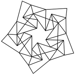 Abstract Geometric Line Art Polygon-5aa2.