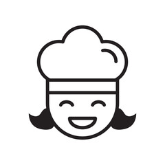 Chef Hat Master Icon Vector Illustration Flat Design Trendy