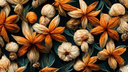 Obraz na płótnie Canvas orange flowers background