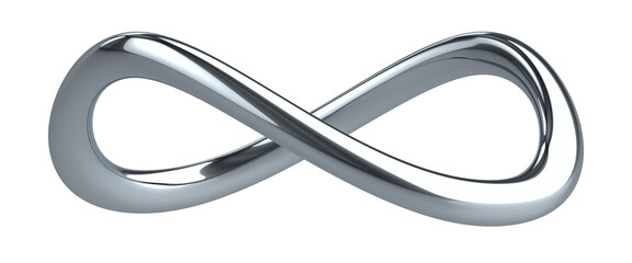 infinity sign isolated on a transparent background. 3D illustration