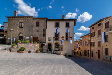 A glimpse of the historic center of Deruta, Perugia, Italy