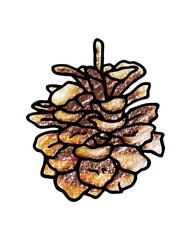 Clip art of pine cone	